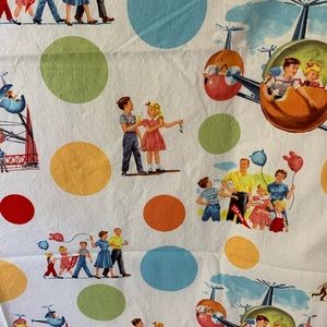 1 yard of Dick and Jane “Fun Park” fabric